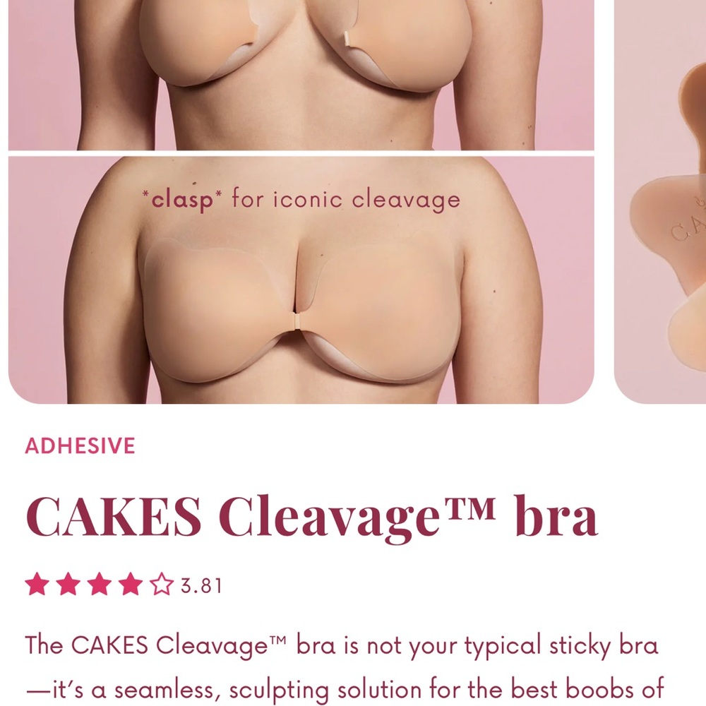 Cake Adhesive Cleavage Bra in Nude